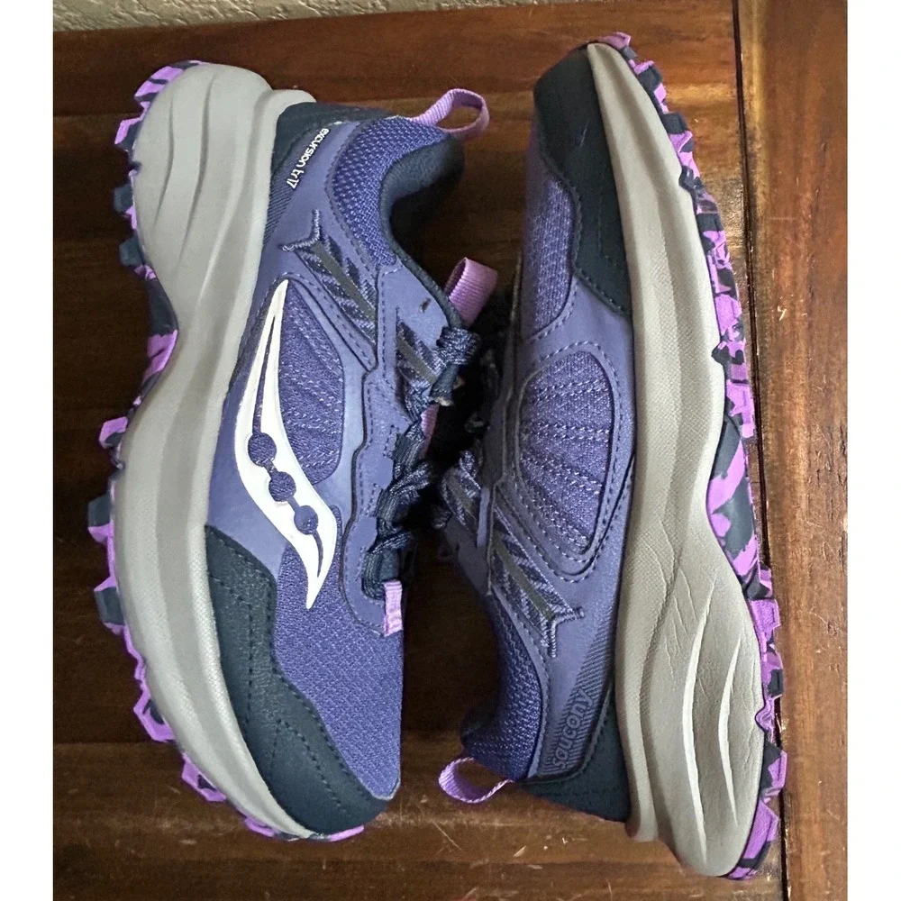 Saucony Excursion TR17 Trail Running Shoes Womens 6.5 Purple Hiking Sneakers - Picture 10 of 11
